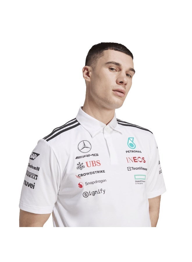 اديداس قميص بولو رجالي أبيض بأكمام قصيرة - Image 1